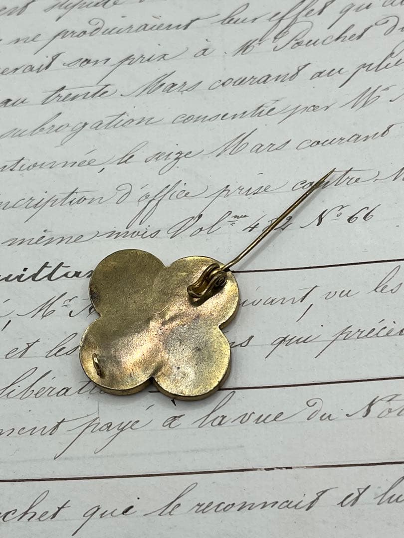 まりちゃんイタリアヴィンテージ マイクロモザイクブローチROMA文字ブルー