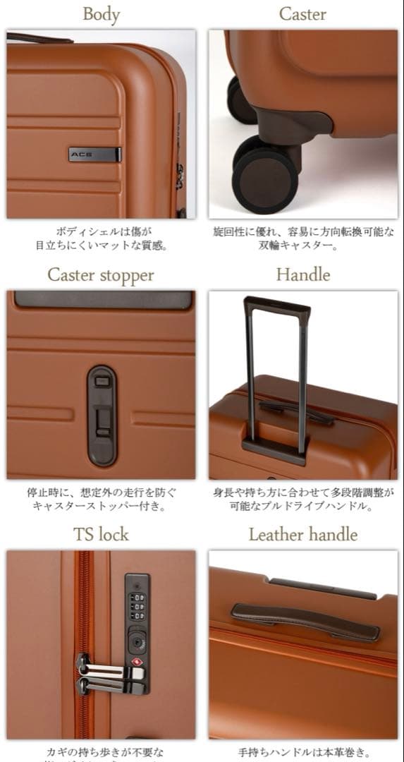 ACE エース100L スーツケース フレットボード