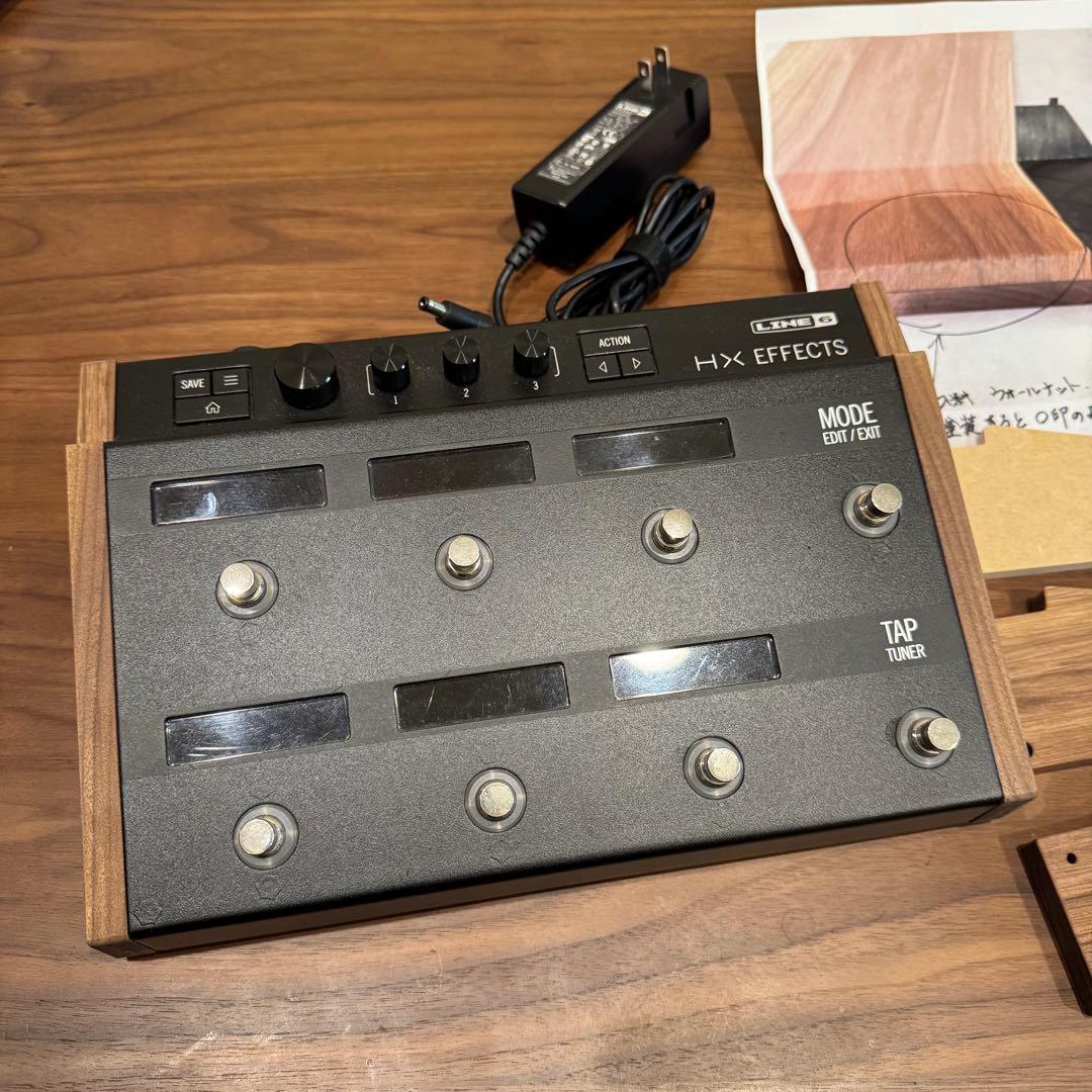 Line6 HX Effects 側面パネル木製モディファイ品