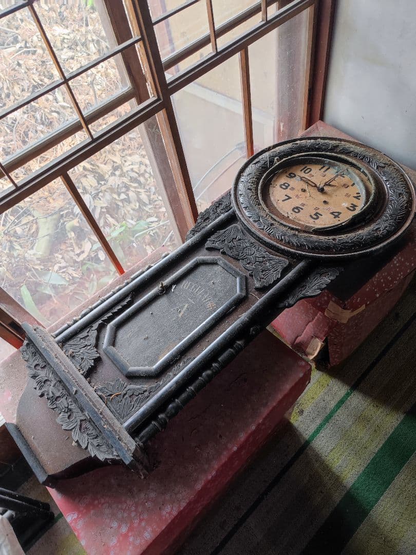 和製アンティーク　精工舎？　SEIKOSHA　掛け時計柱時計、古時計、振り子時計