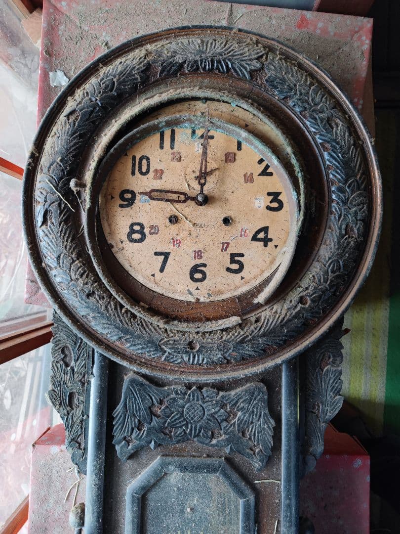 和製アンティーク　精工舎？　SEIKOSHA　掛け時計柱時計、古時計、振り子時計