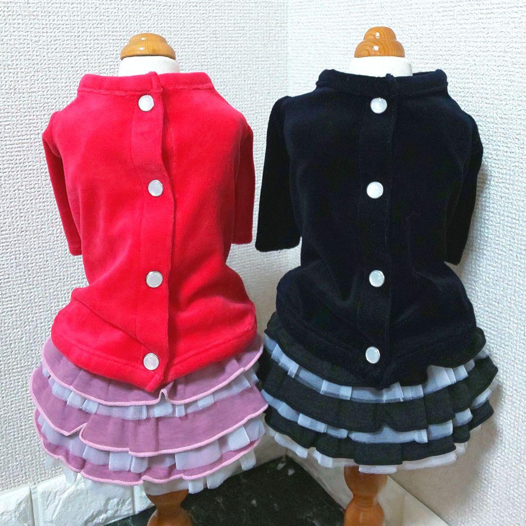 THEfancys テラヘルツ2wayフリフリワンピ ブラック＋ピンク