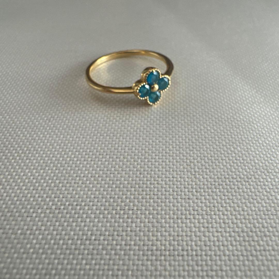 ビズー　アナイス　アパタイト　K18 イエローゴールド　9号