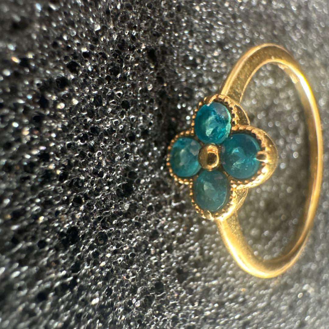 ビズー　アナイス　アパタイト　K18 イエローゴールド　9号