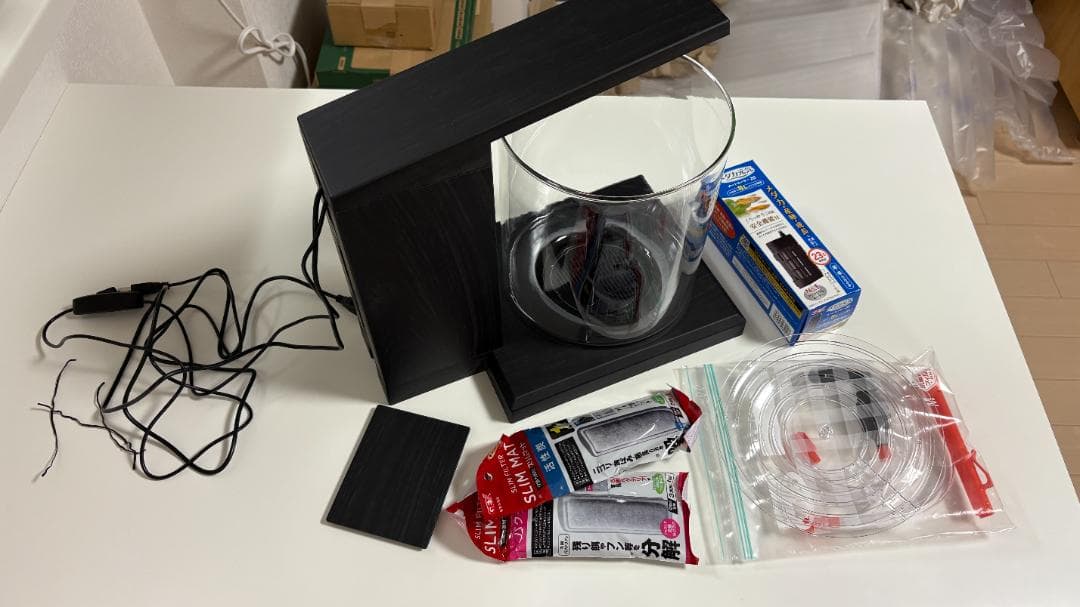 GEX ペルコ　チャコールブラック　小型水槽　付属品・おまけ有