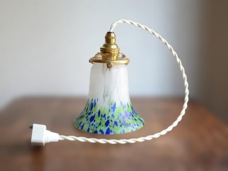 【美品】アンティーク　マーブルペンダントランプ