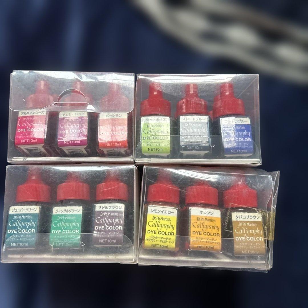 ドクターマーチン　カリグラフィーダイカラーインク10ml 6色×4箱インク