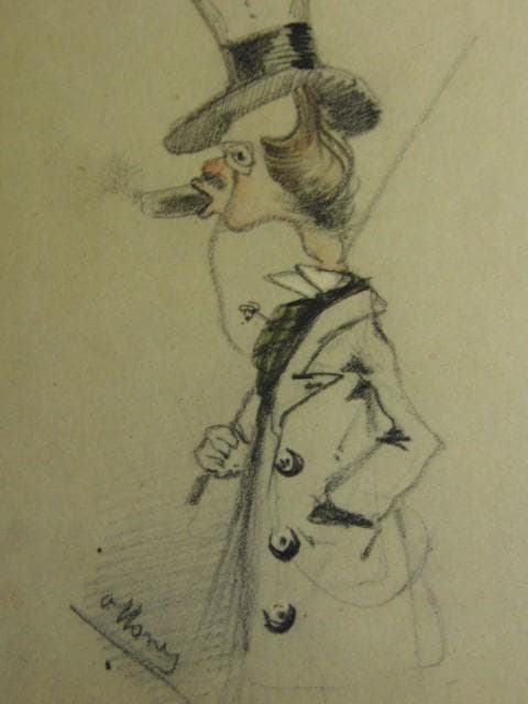 クロード・モネ、葉巻を吸う伊達男、希少画集画、新品高級額、額装付