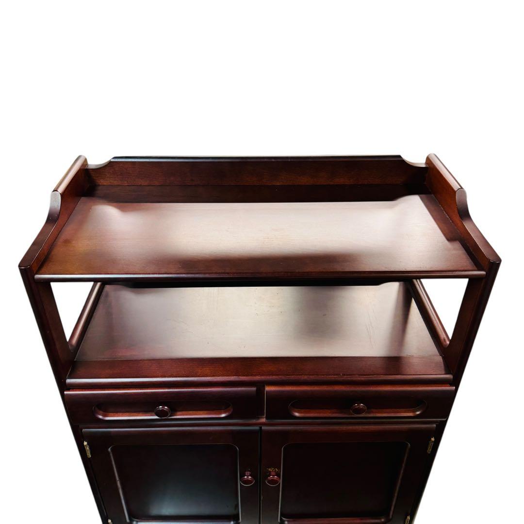 Karimoku カリモク 電話台 FAX台 オールドカリモク 昭和レトロ