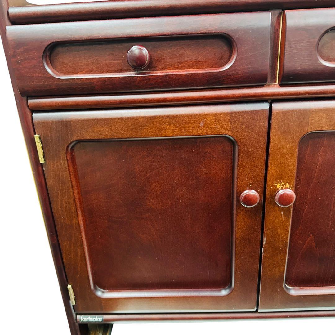 Karimoku カリモク 電話台 FAX台 オールドカリモク 昭和レトロ