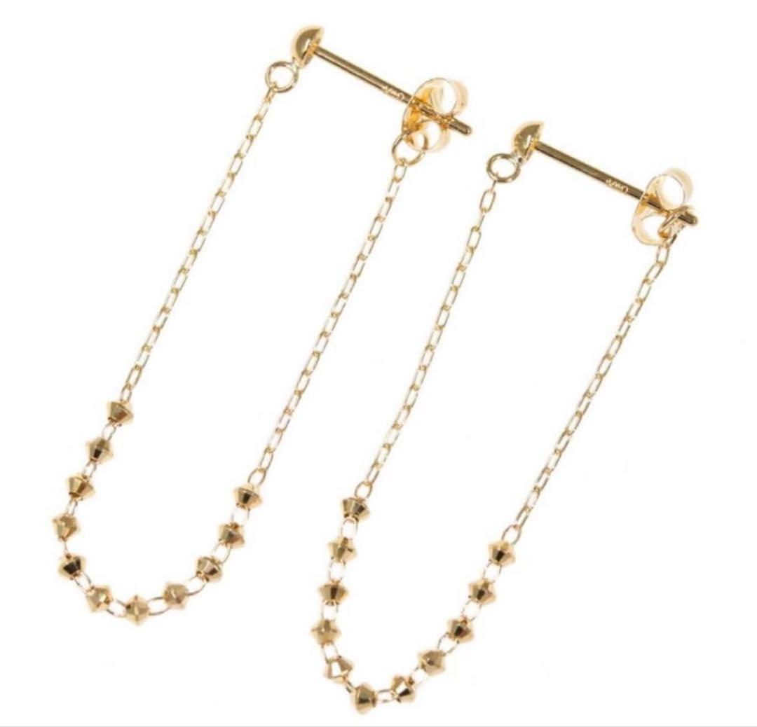 AHKAH ミモザピアス／チェーンピアス