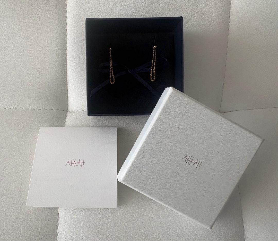 AHKAH ミモザピアス／チェーンピアス