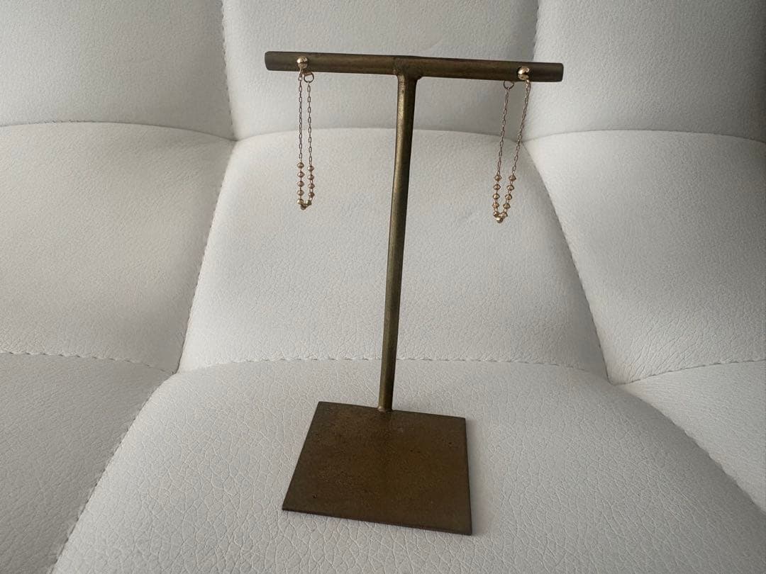 AHKAH ミモザピアス／チェーンピアス