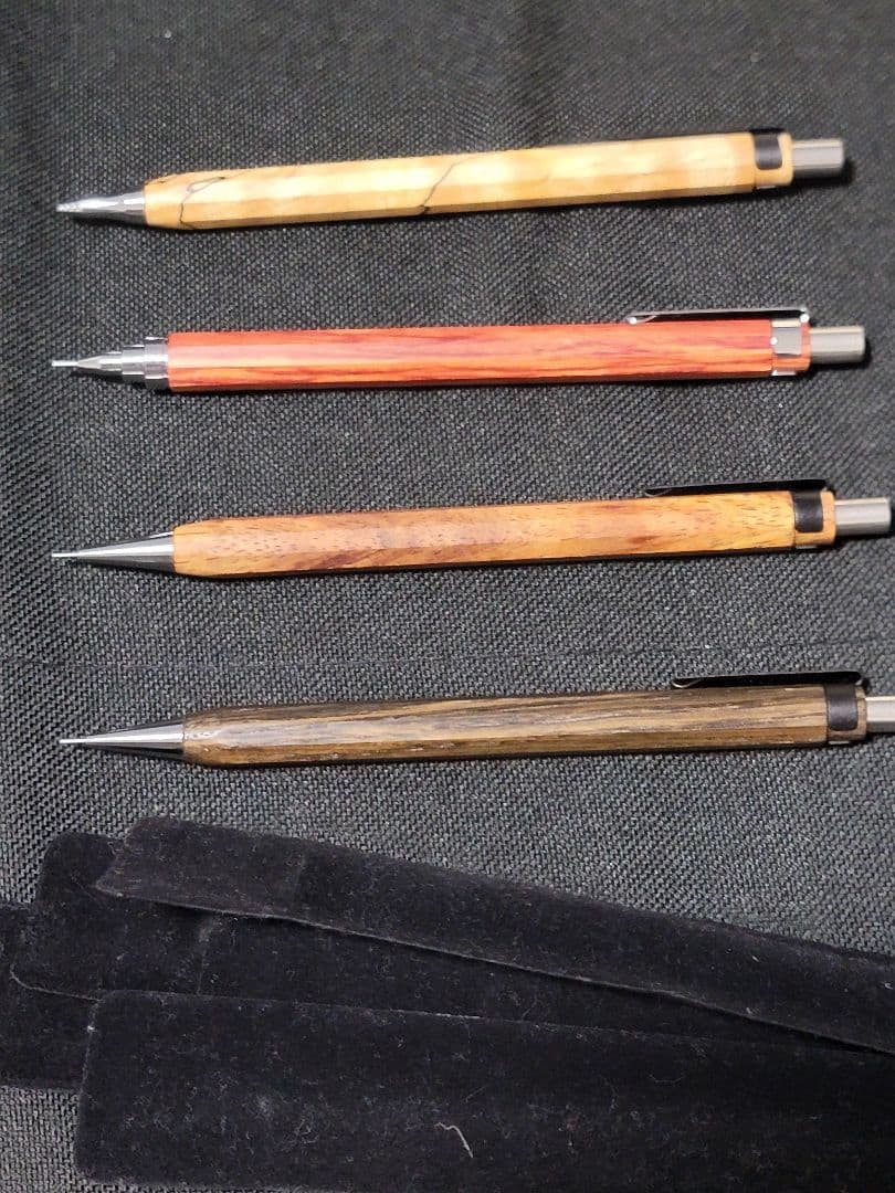 4631　woodturning　シャープペン　4本セット　木軸