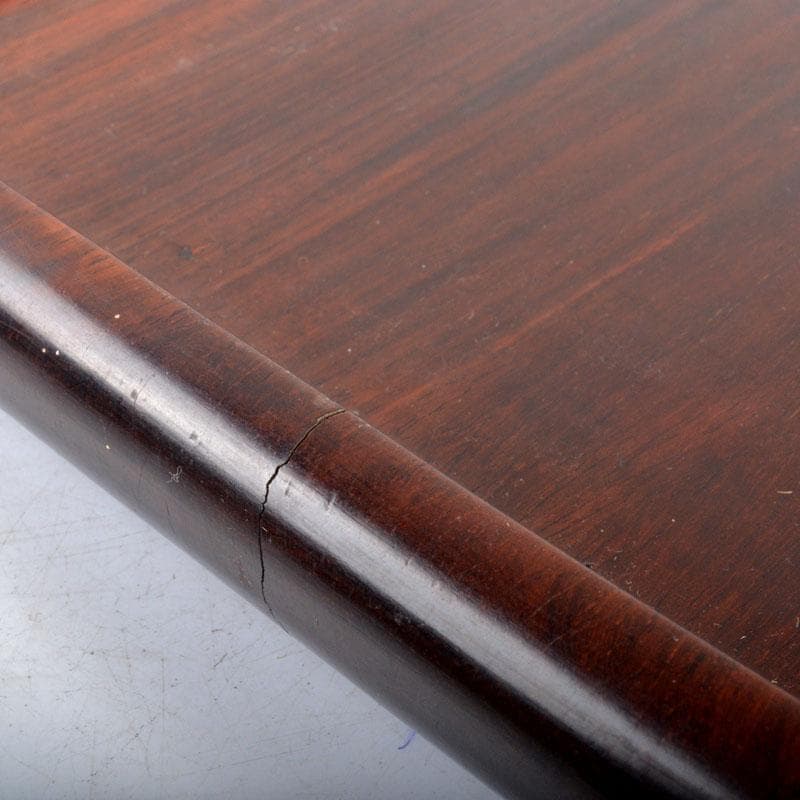 中国　唐木紫檀製　無垢刳り貫き　煎茶盆　香盆　M　R4359B