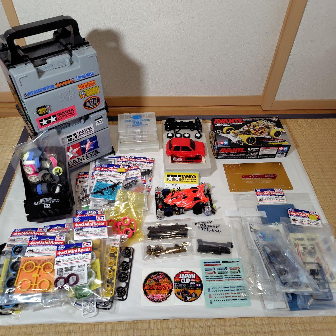 ミニ四駆　ポータブルピット　Be-1　クリアーボディ　アバンテ　引退セット