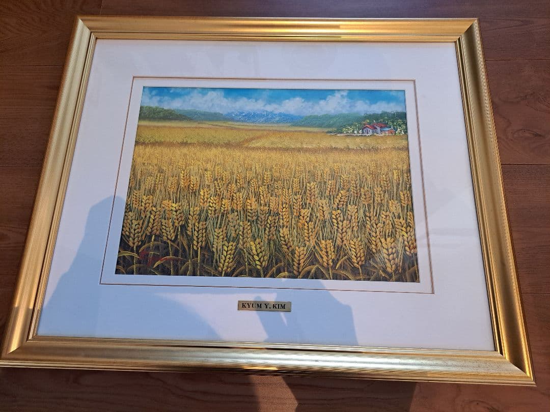 穀物畑の油彩画 KIM
