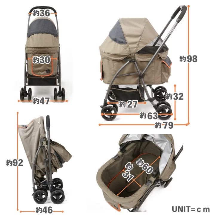 犬 カート バギー おしゃれ ハンドフル ペットカート