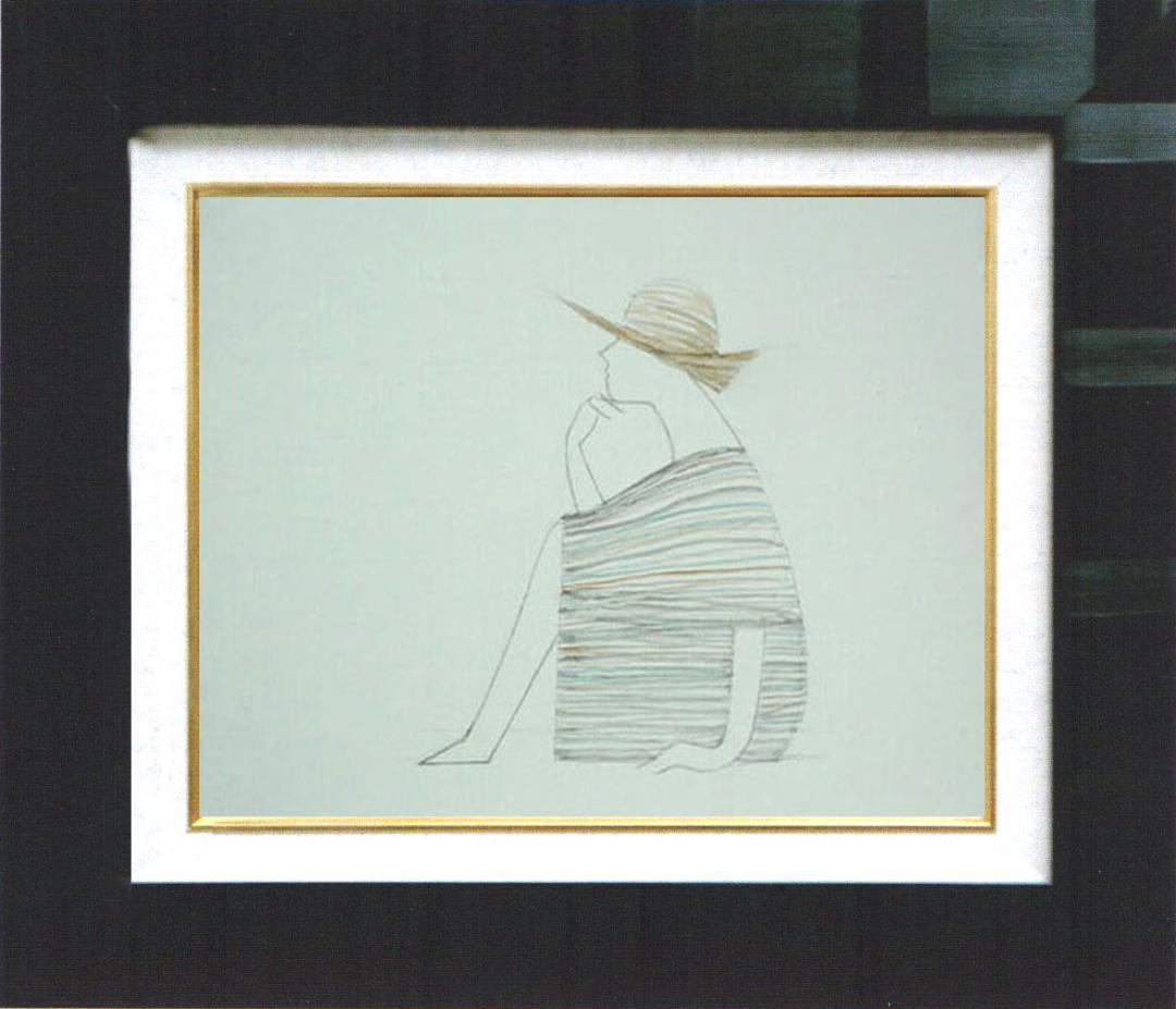 油絵 菅家令子 絵 絵画 インテリア 額付(銀) F4-071812 人物 女性