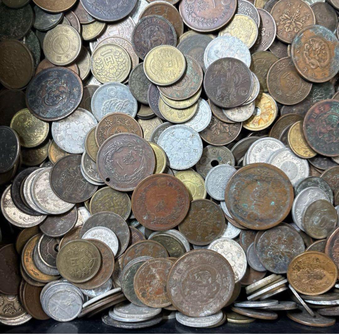 ⑦ジャンク古銭まとめ売り 約8.5kg 在庫処分品