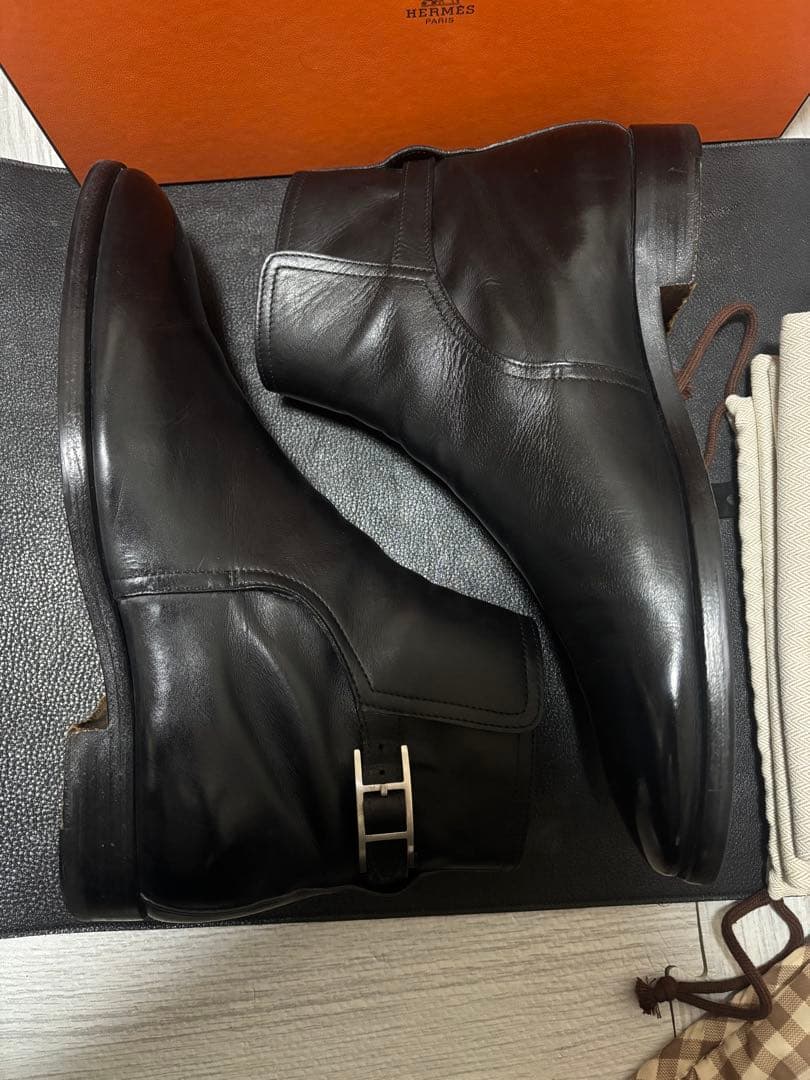 エルメス　HERMES ジョッパーブーツ　ブラック