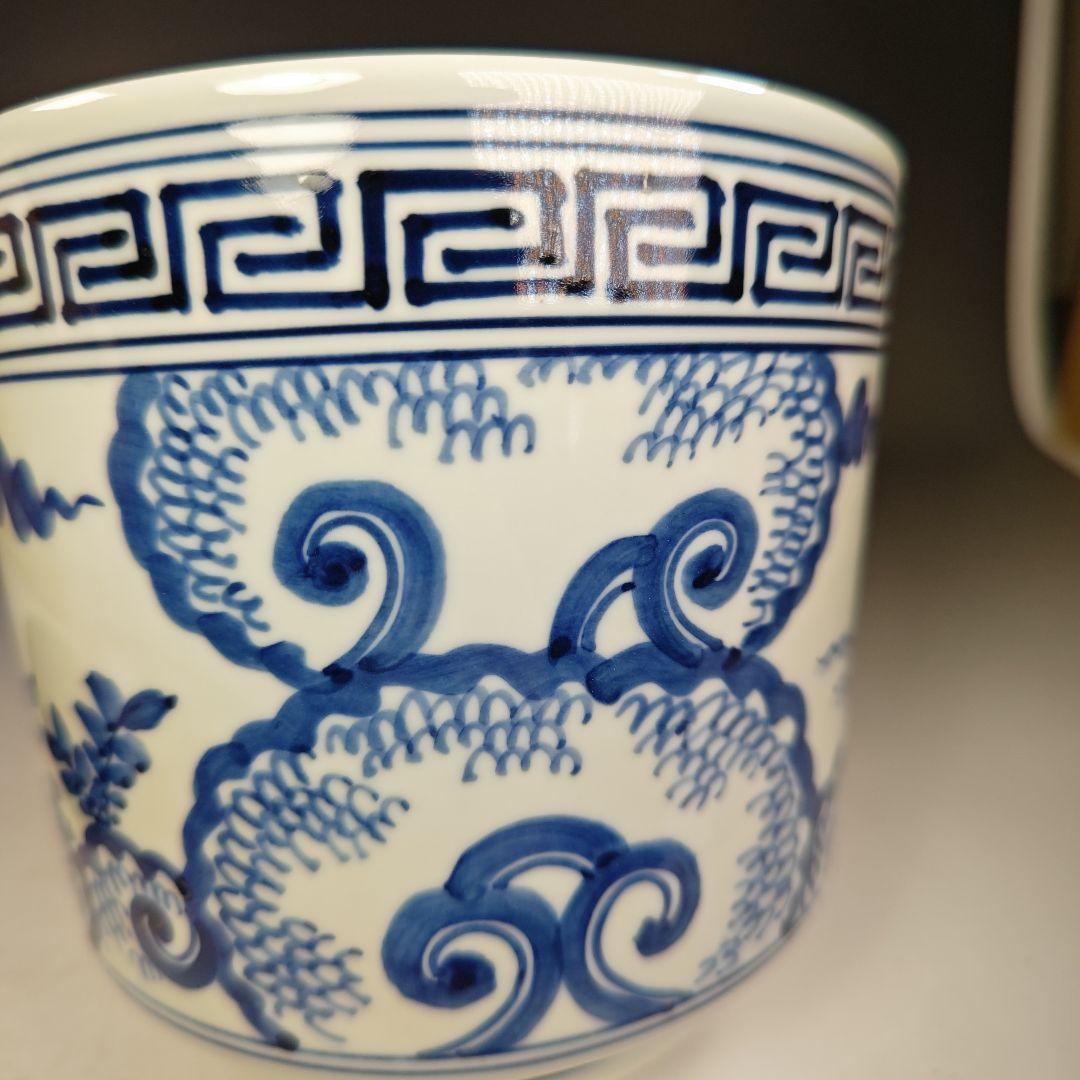 イ517 水指『平安　富田静山造』『染付　雲堂水指　共箱』茶道具