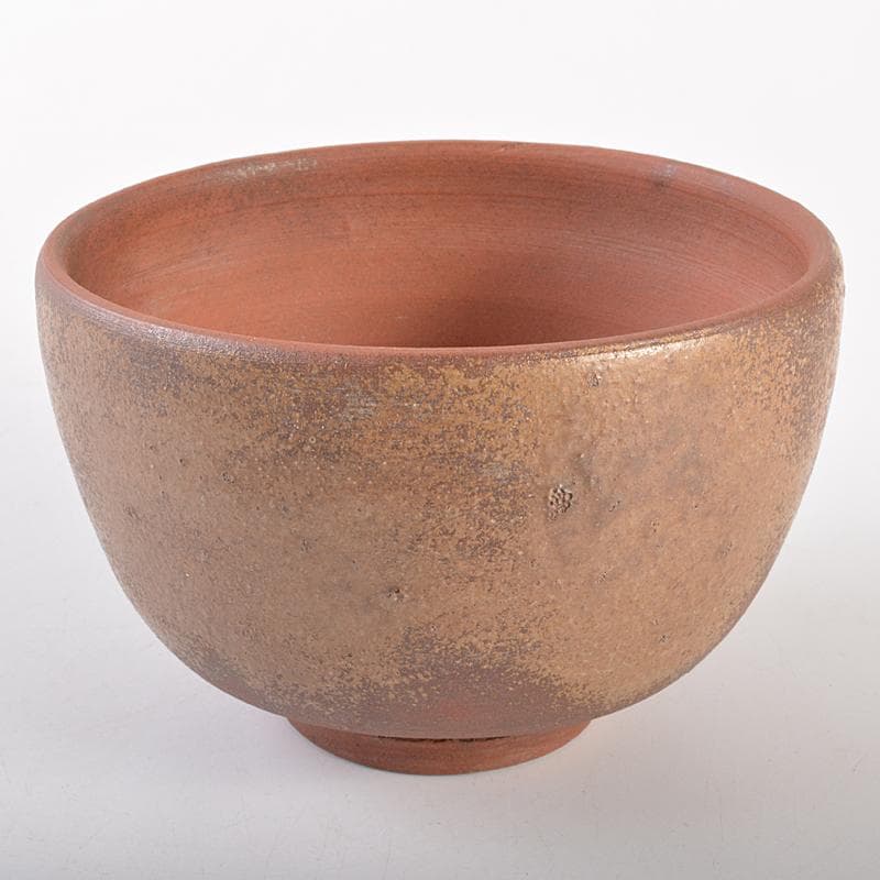 伊部焼　金重陶陽作　茶碗　分銅印　共布　潮香庵陶秀（山本陶秀）識箱　VR7536