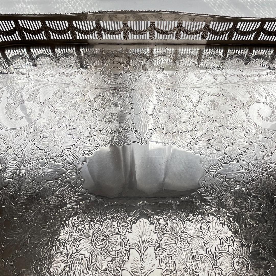 【Viners】 ギャラリートレー 56cm 【シルバープレート】 特大型