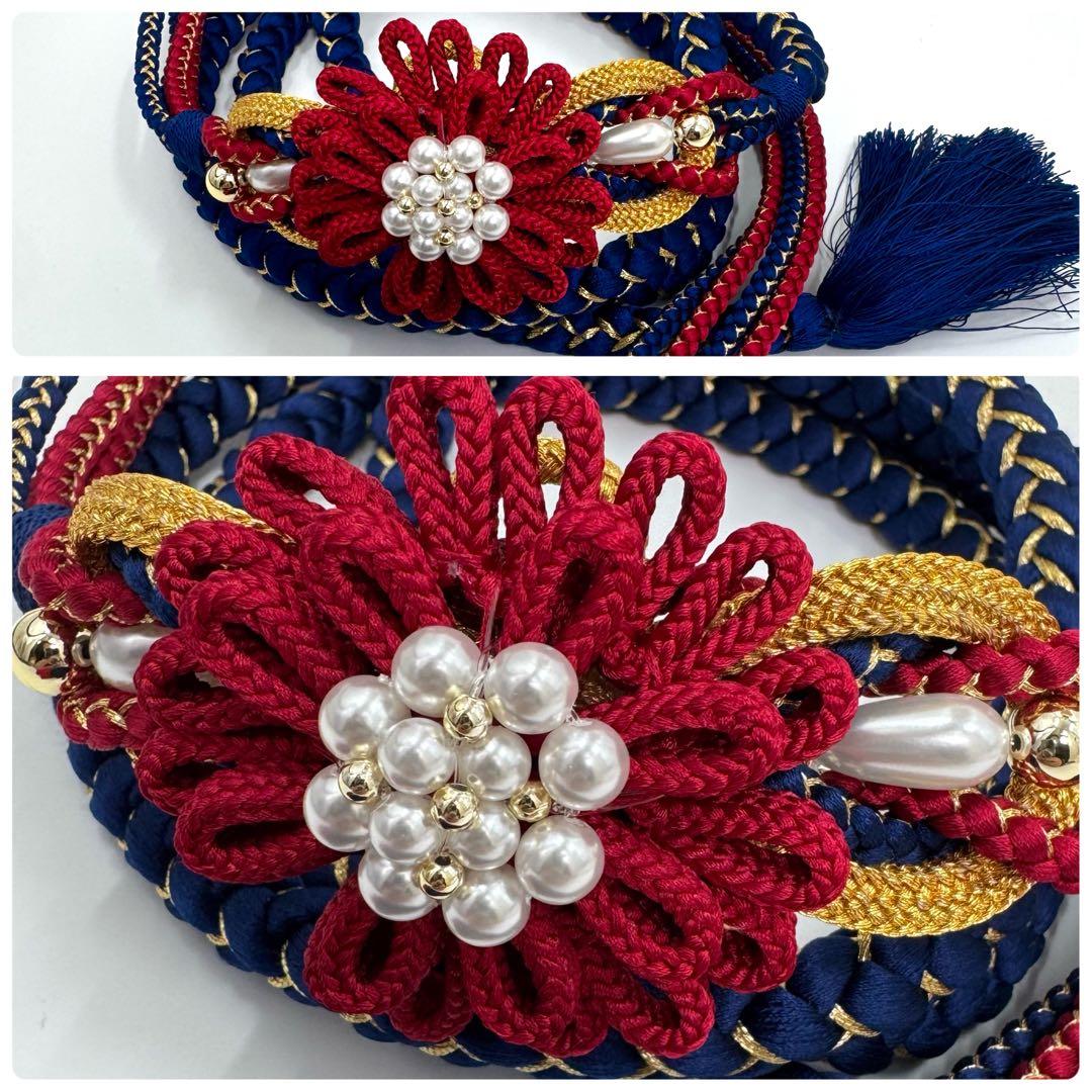 振袖豪華9点フルセット　青系　金駒刺繍　金彩　牡丹　貝桶　成人式　結婚式