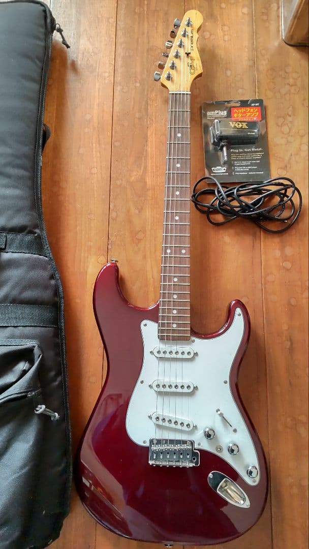 G&L エレキギター バーガンディ 6弦 ギグバッグ付き