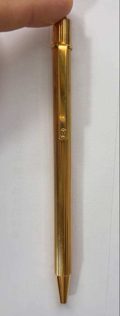 カルティエ ボールペン ヴィンテージ 金張り　回転式　carter
