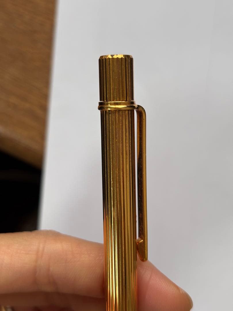 カルティエ ボールペン ヴィンテージ 金張り　回転式　carter