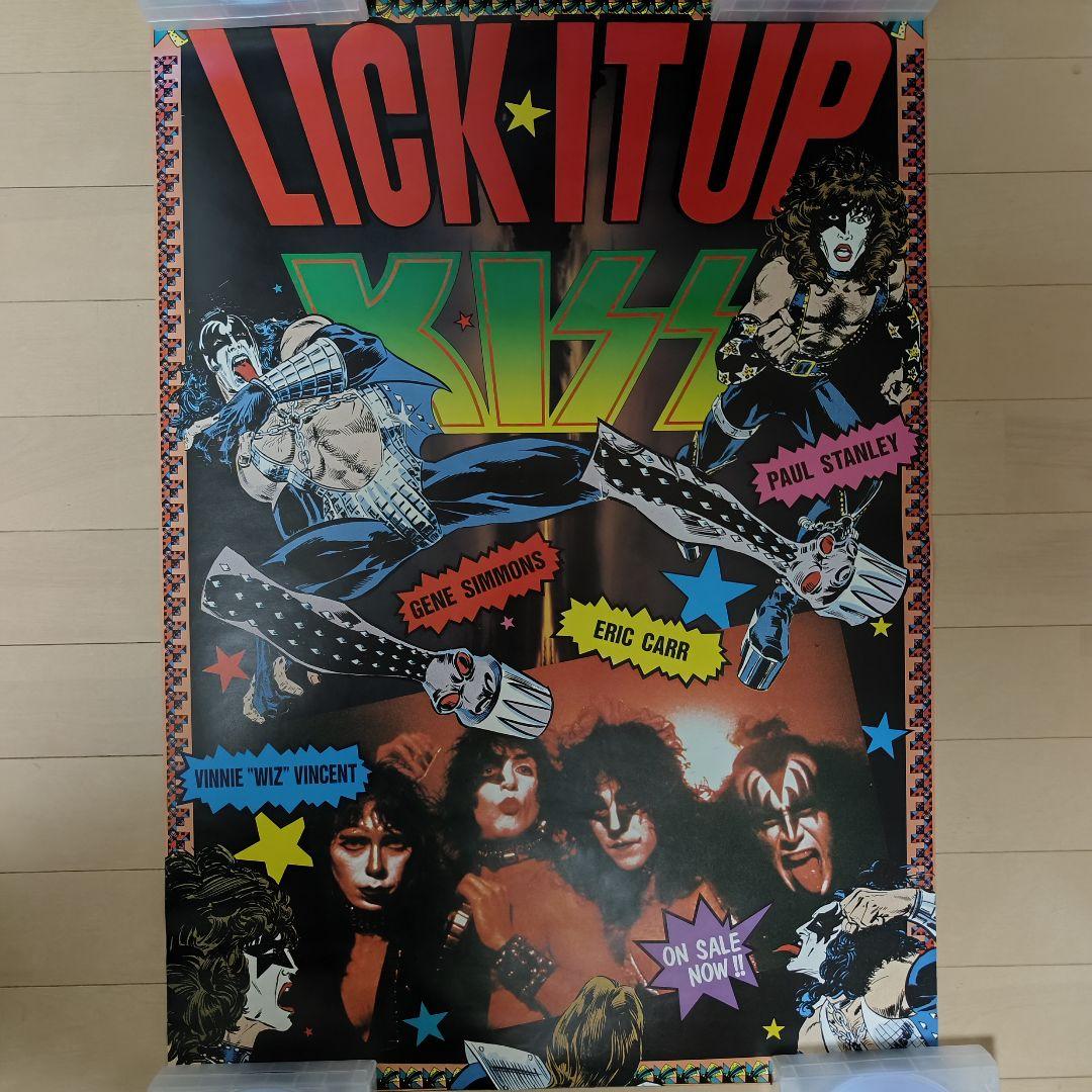 超レア♪　「地獄の回想」KISS LICK IT UP ポスター　当時物　非売品