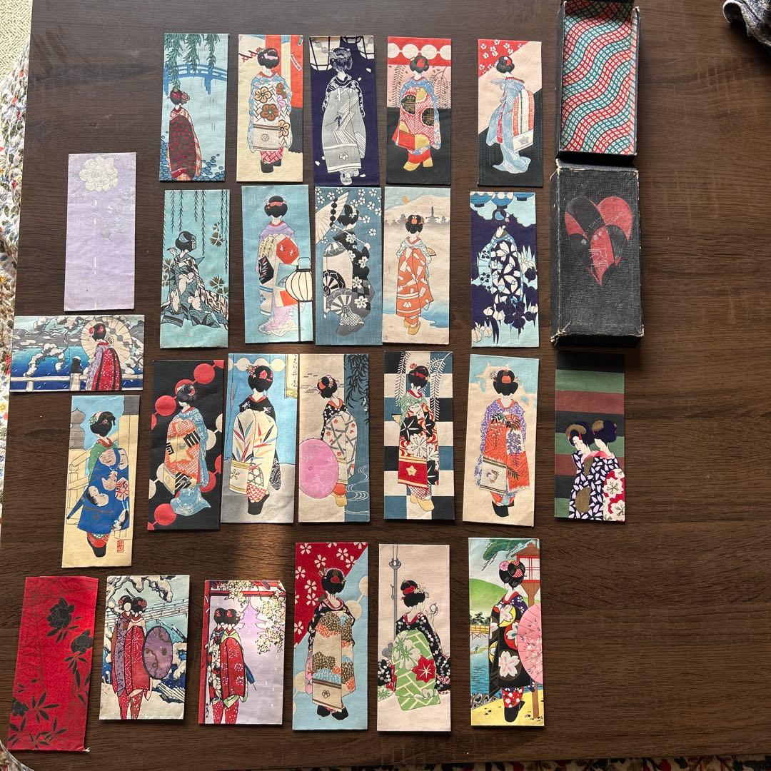 絵封筒　レトロ　京都　京極　さくら井屋　木版