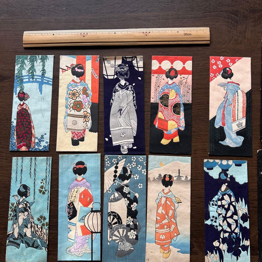 絵封筒　レトロ　京都　京極　さくら井屋　木版