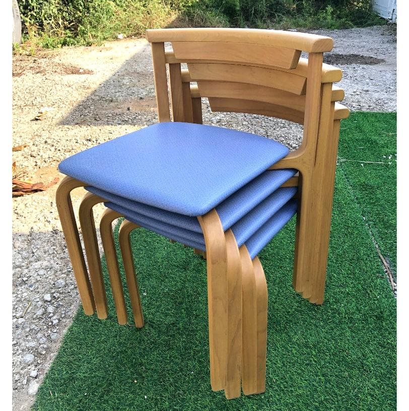 ●専用　天童木工 椅子 イス 4脚 セット T-5348WB-ST型 天然木製フ