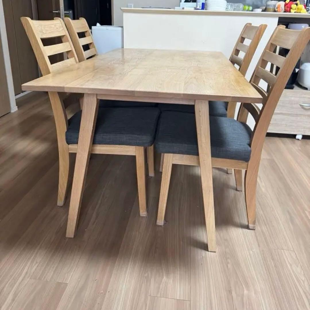 3/15まで【ダイニングテーブルセット】ニトリ 北欧風140(オーランド)