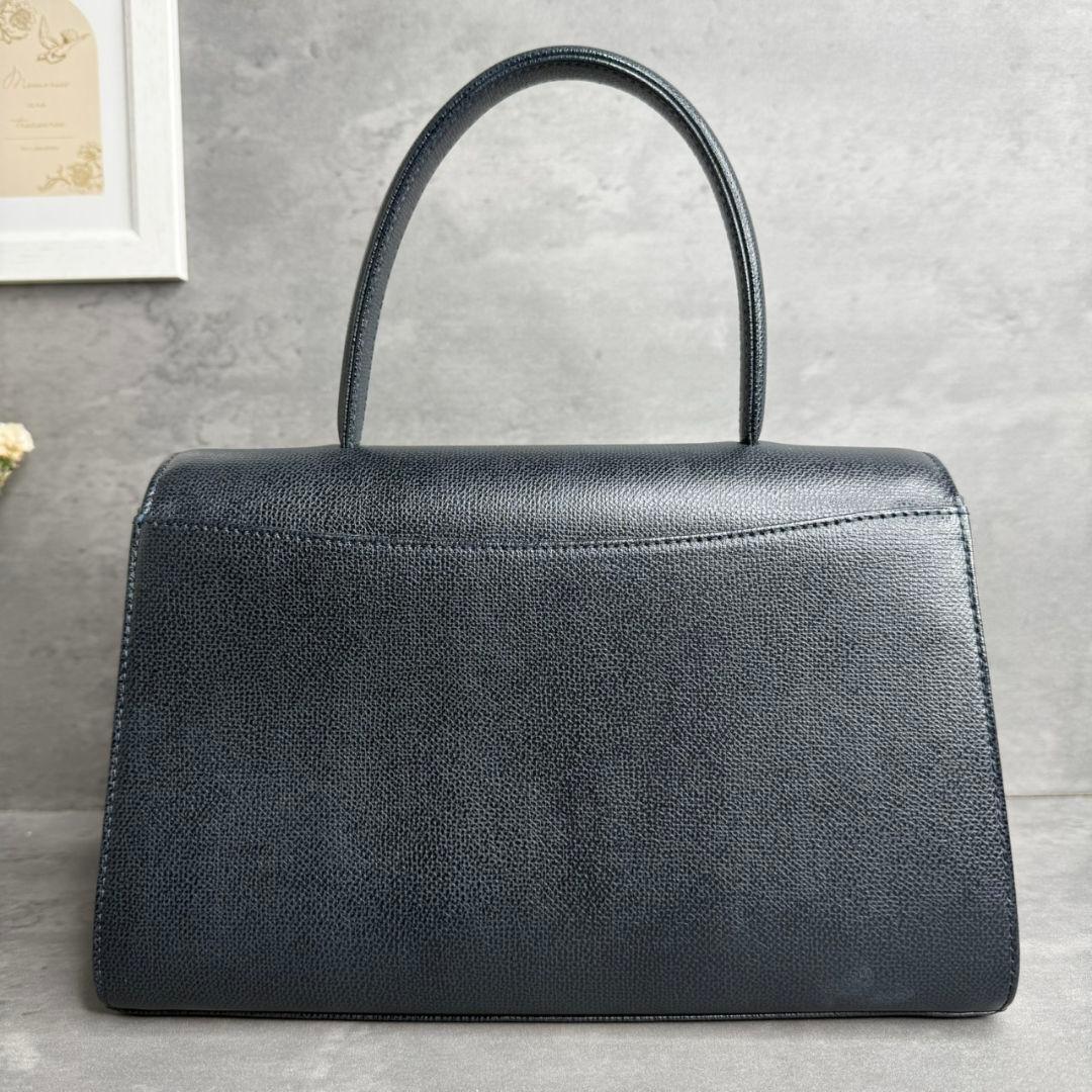 【極美品】土屋鞄 フォーマルバッグ フラップ クラシックハンド ダークネイビー