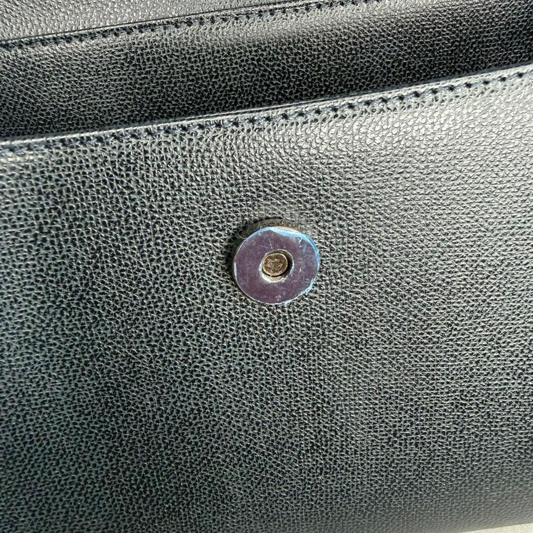 【極美品】土屋鞄 フォーマルバッグ フラップ クラシックハンド ダークネイビー