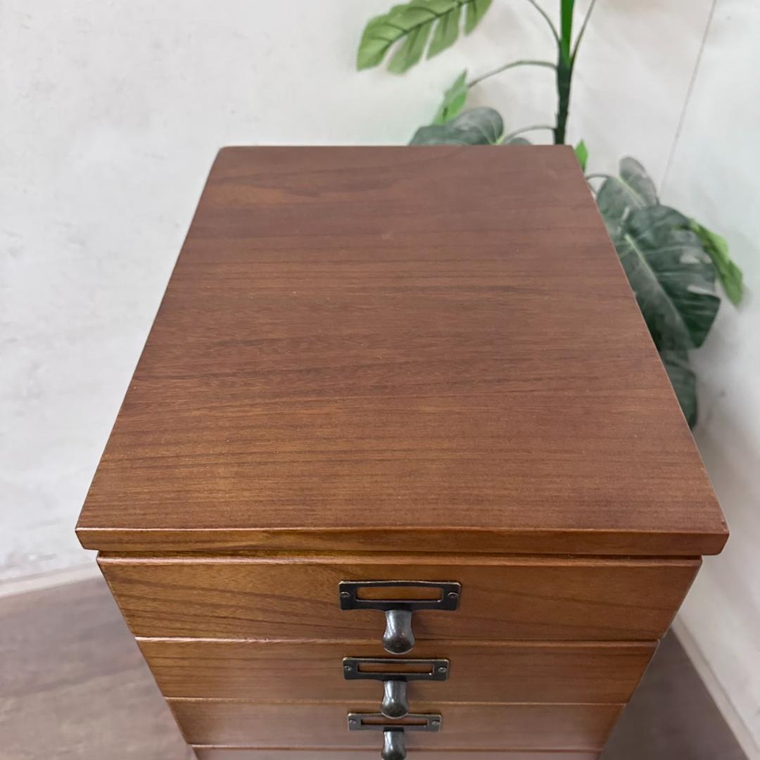 訳あり　桐製　 隙間ラック　箪笥　整理タンス　書類チェスト　5段　収納