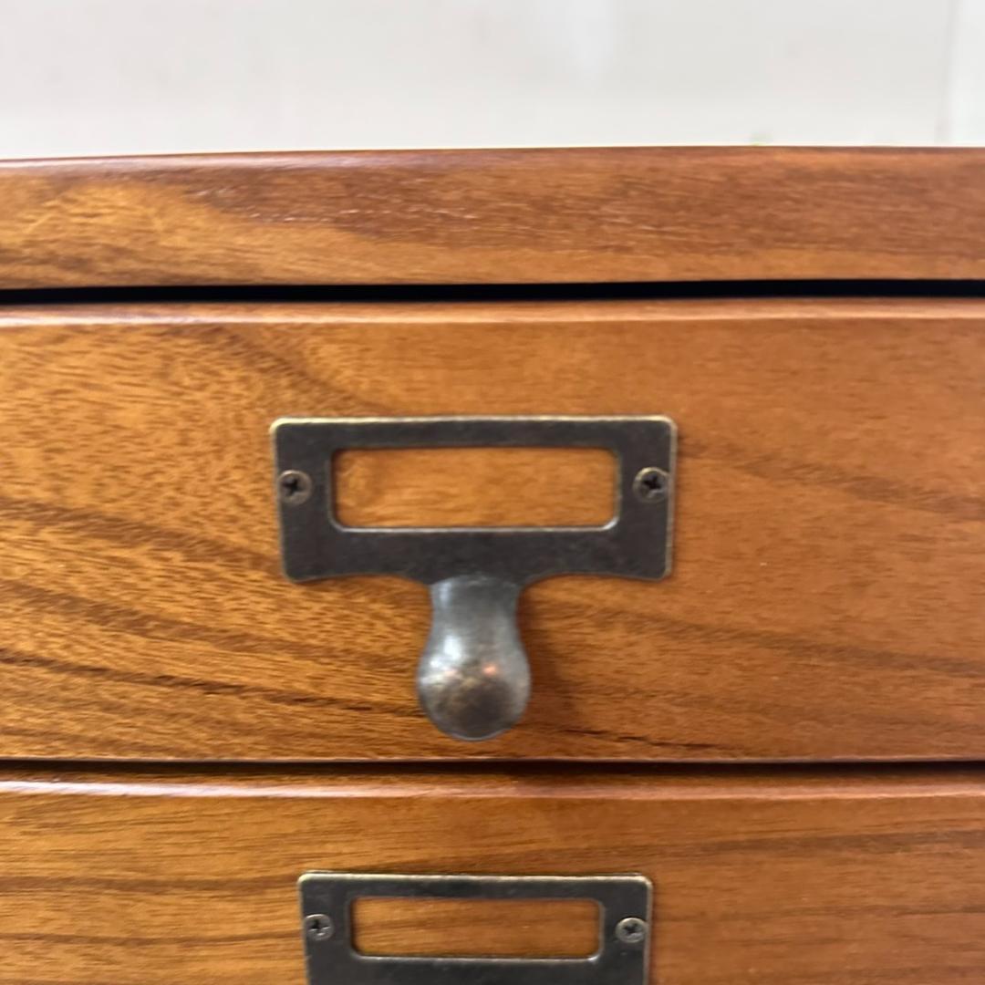 訳あり　桐製　 隙間ラック　箪笥　整理タンス　書類チェスト　5段　収納