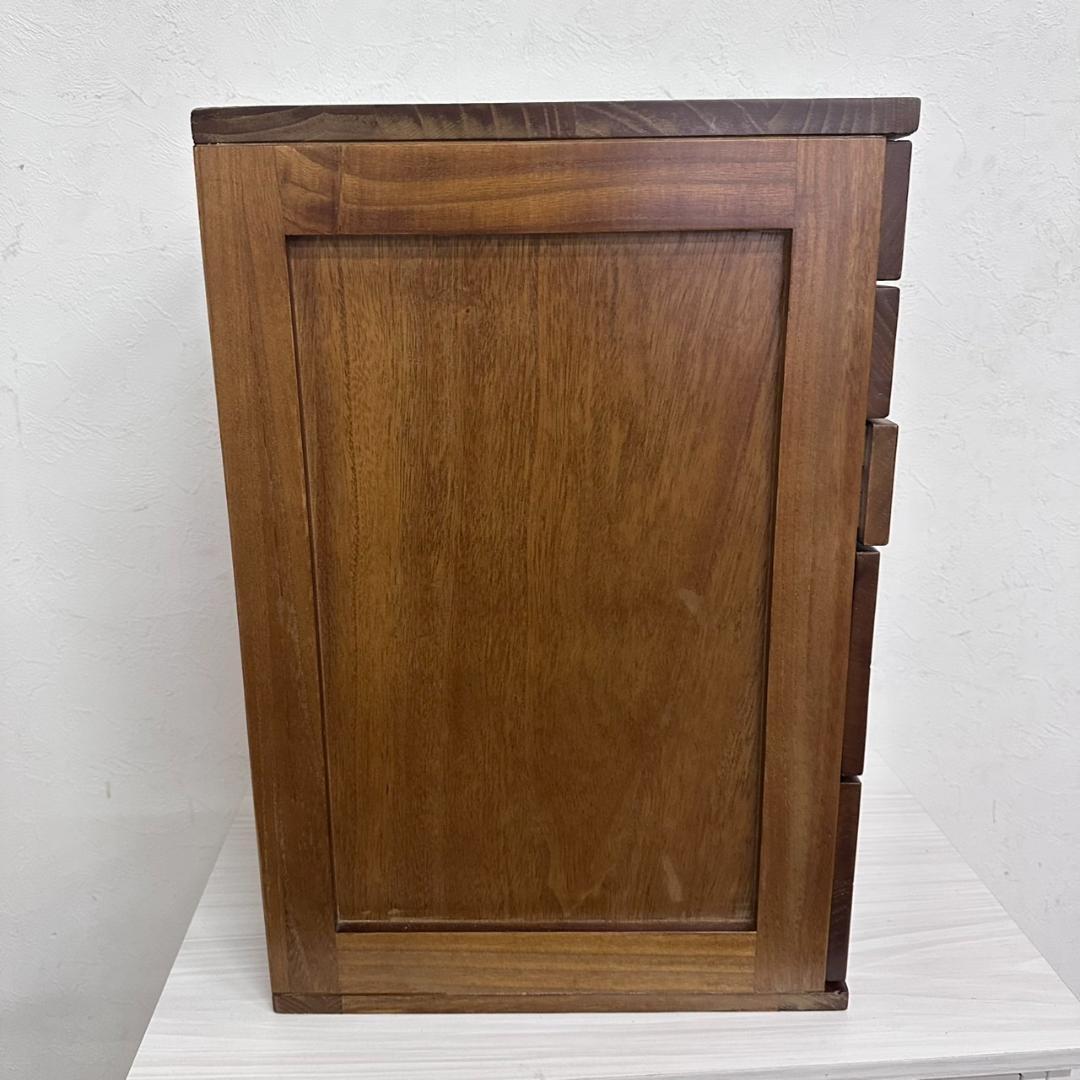 訳あり　桐製　 隙間ラック　箪笥　整理タンス　書類チェスト　5段　収納