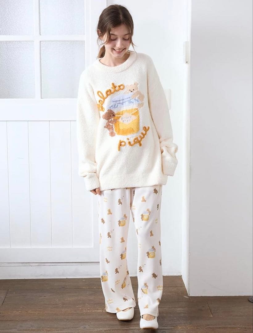 【大人気完売品】ジェラートピケ　ベビモコはちみつベア　プルオーバー　ハニーベア