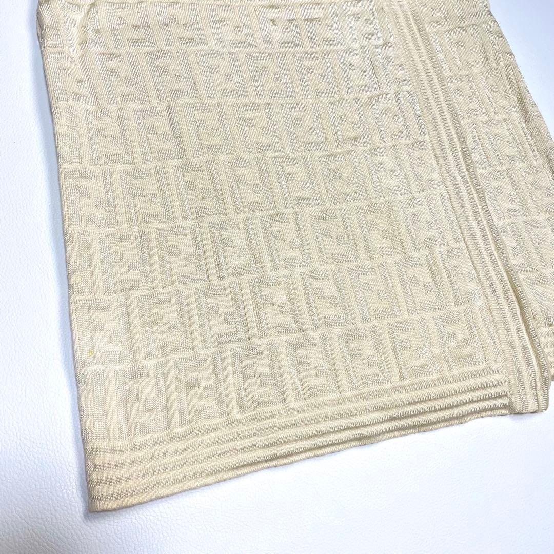 FENDI フェンディ ニット スカート ズッカ柄 総柄 ベージュ 40サイズ