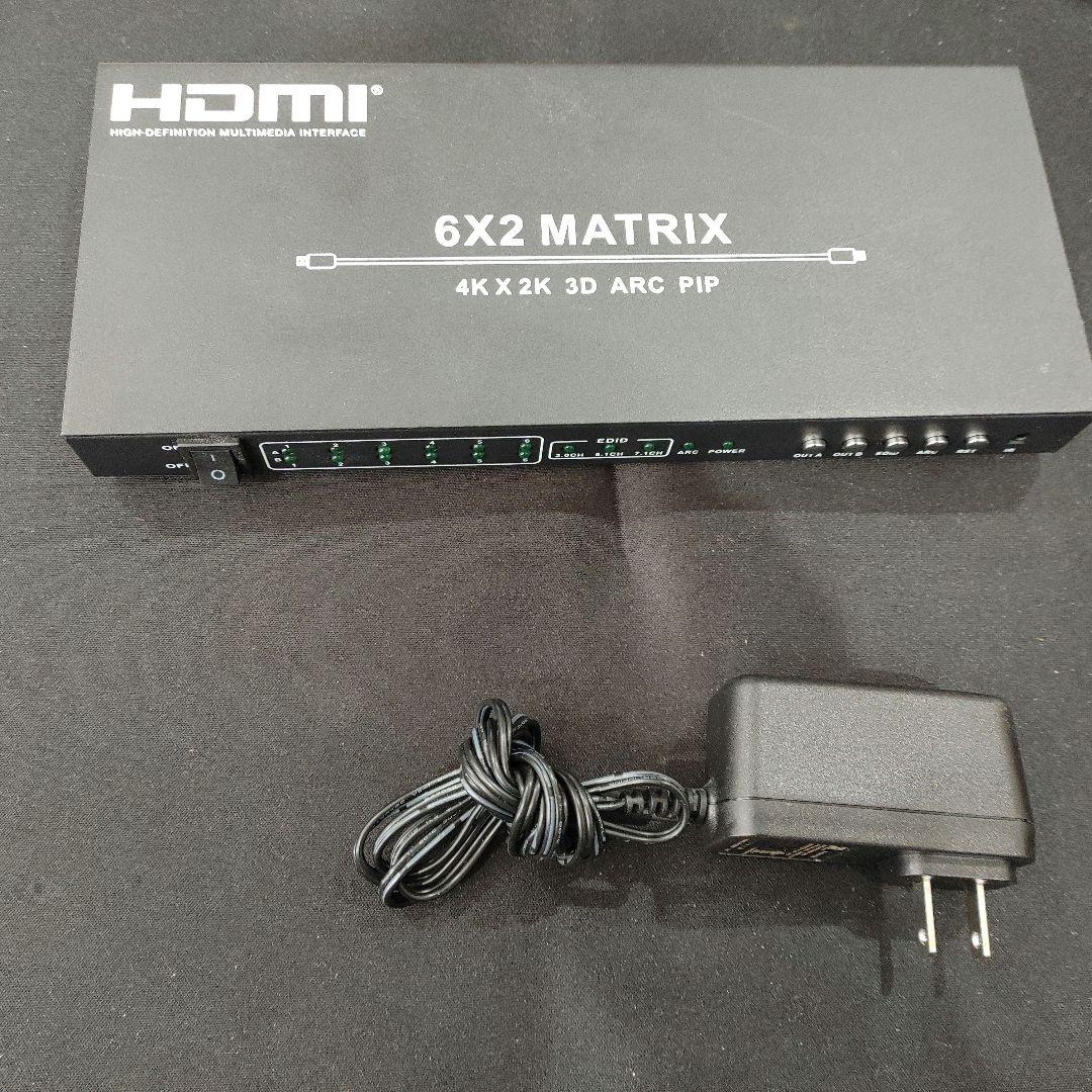 matrixスイッチ 2x6 HDMI 4K pip チェンジャー スプリッター
