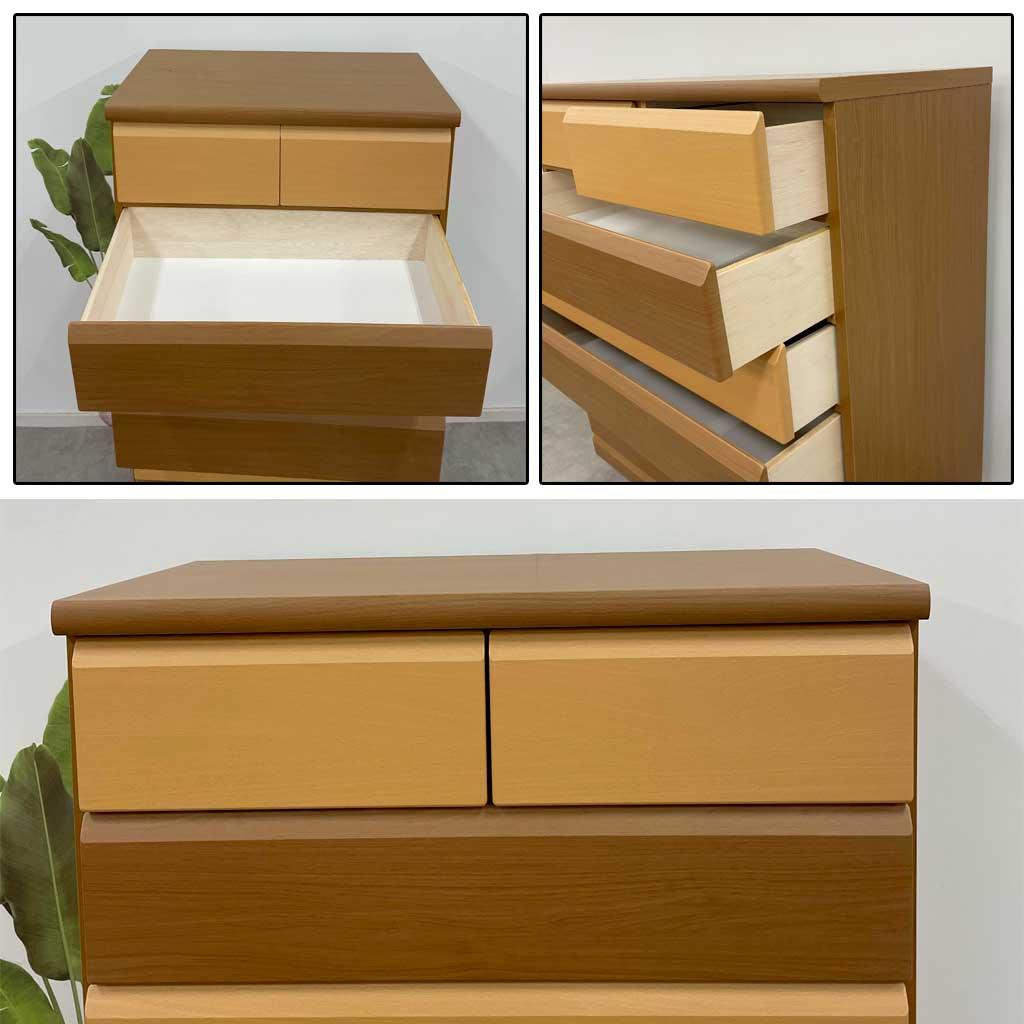 幅80チェストハイチェストーチェスト・タンス箪笥完成品木製 MIX色アウトレット