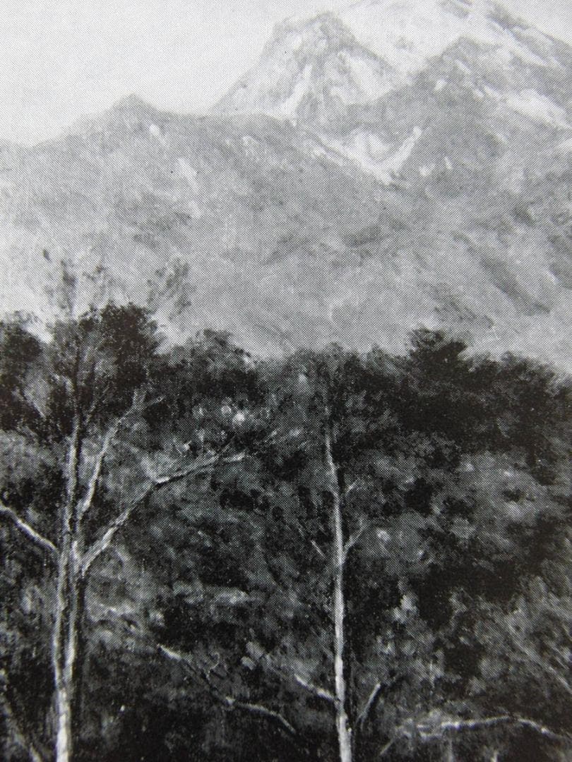 大久保作次郎、【甲斐の山里】、希少な額装用画集より、新品額装付、状態良好