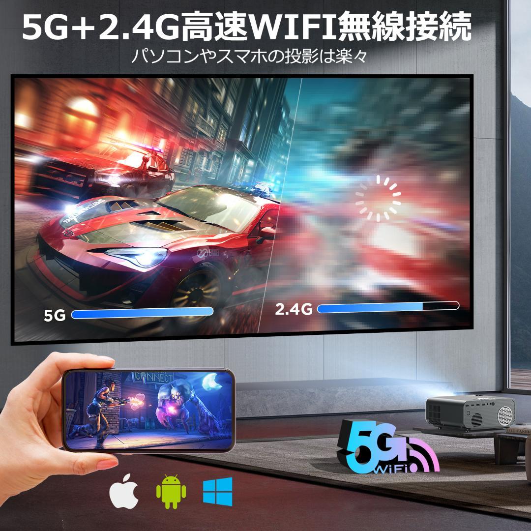 2023プロジェクター 小型 15000lm 5G WIFI 4K対応