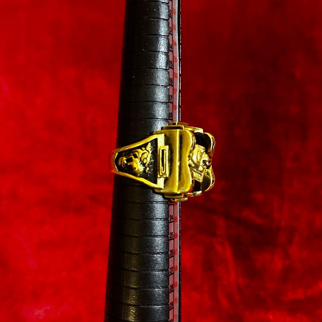 ビンテージカレッジリング　1979年　オニキス　タイガー　ゴールドリング