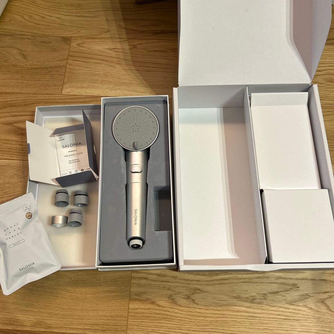 1回のみ使用＊SALONIA ファインバブル シャワーヘッド シルバー